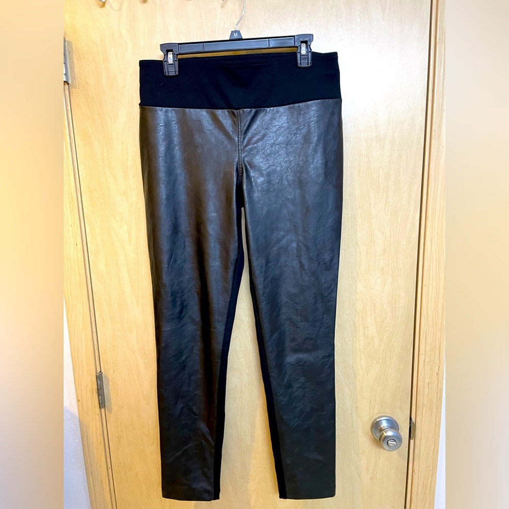 Women’s Faux Leather Pants in front. Only worn once! Like new!